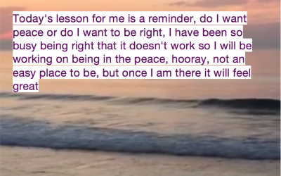 Be Right or Have Peace?